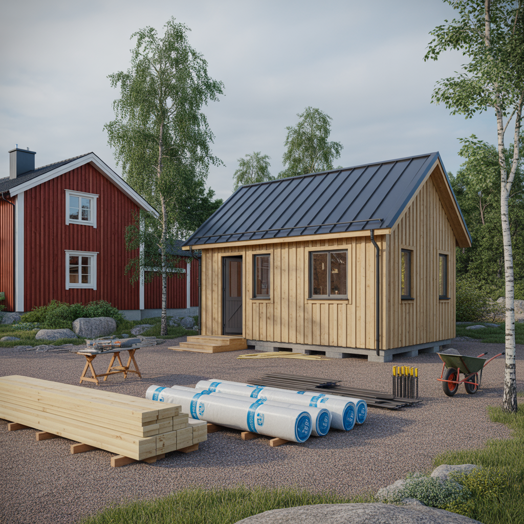 kostnad for attefallshus 30 kvm 2025 material och arbete